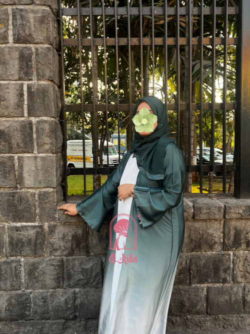 Green - Ombre Abaya - Image 2