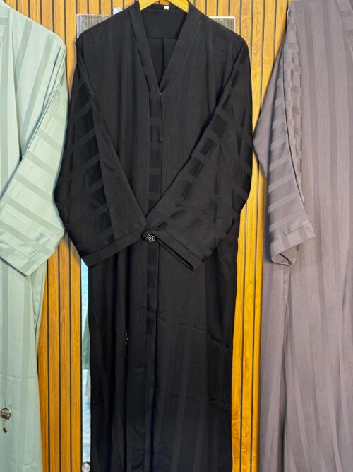 Self Stripe Abaya - Image 2