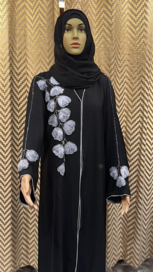 3D Tissue Floral Abaya