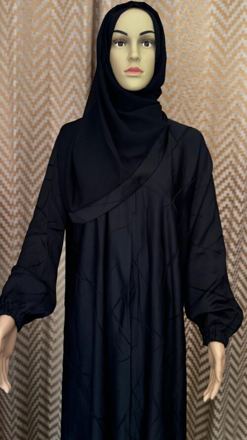 Embossed Work Abaya - Image 5