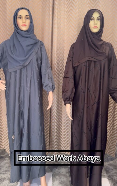 Embossed Work Abaya
