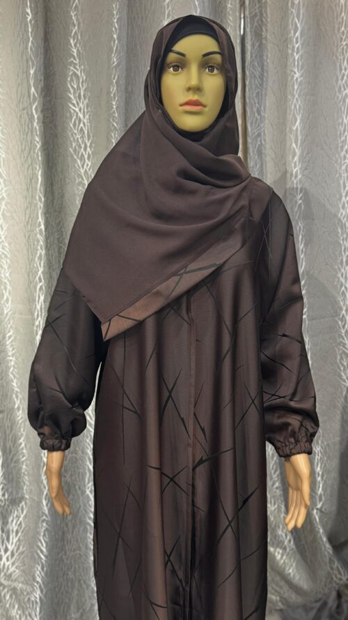 Embossed Work Abaya - Image 8