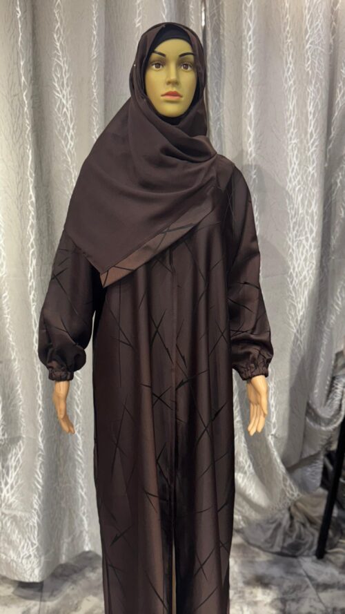 Embossed Work Abaya - Image 7
