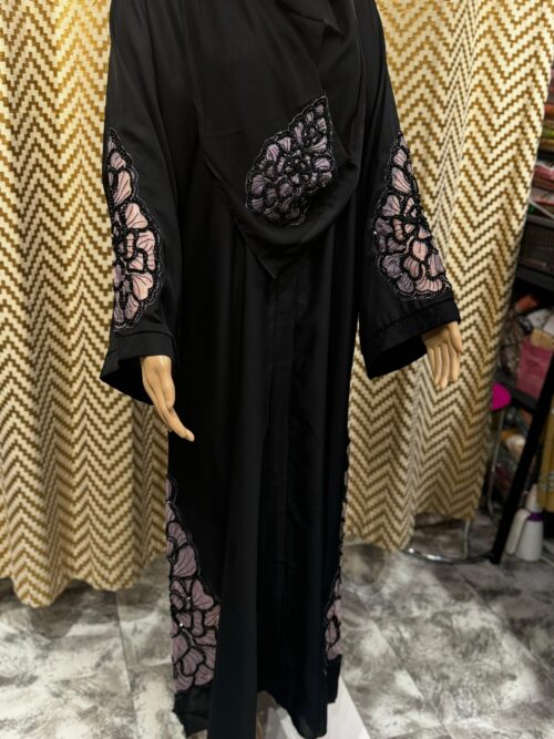 3D Floral Abaya -1 - Image 4
