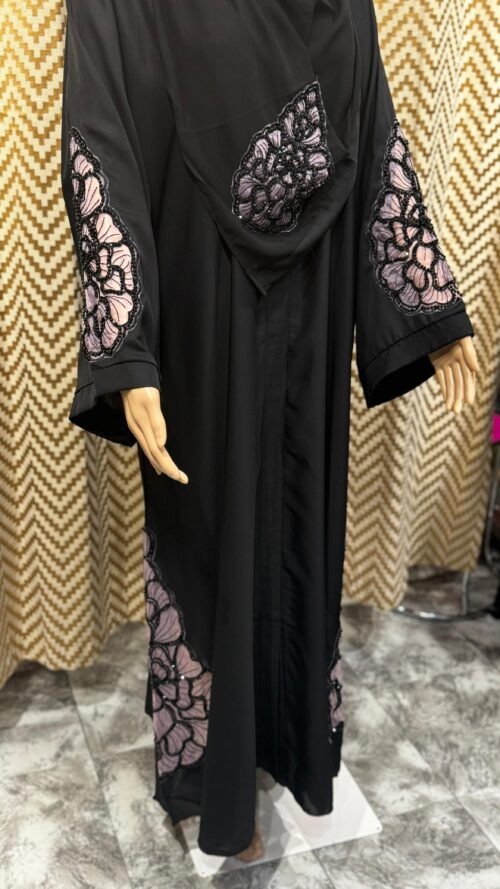 3D Floral Abaya -1 - Image 5