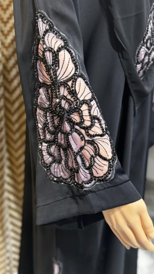 3D Floral Abaya -1