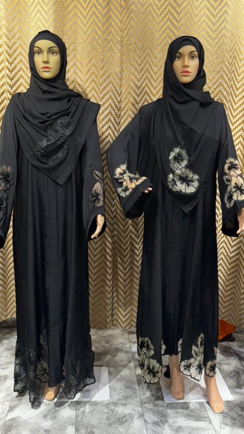 3D Floral Abaya - 2 - Image 2